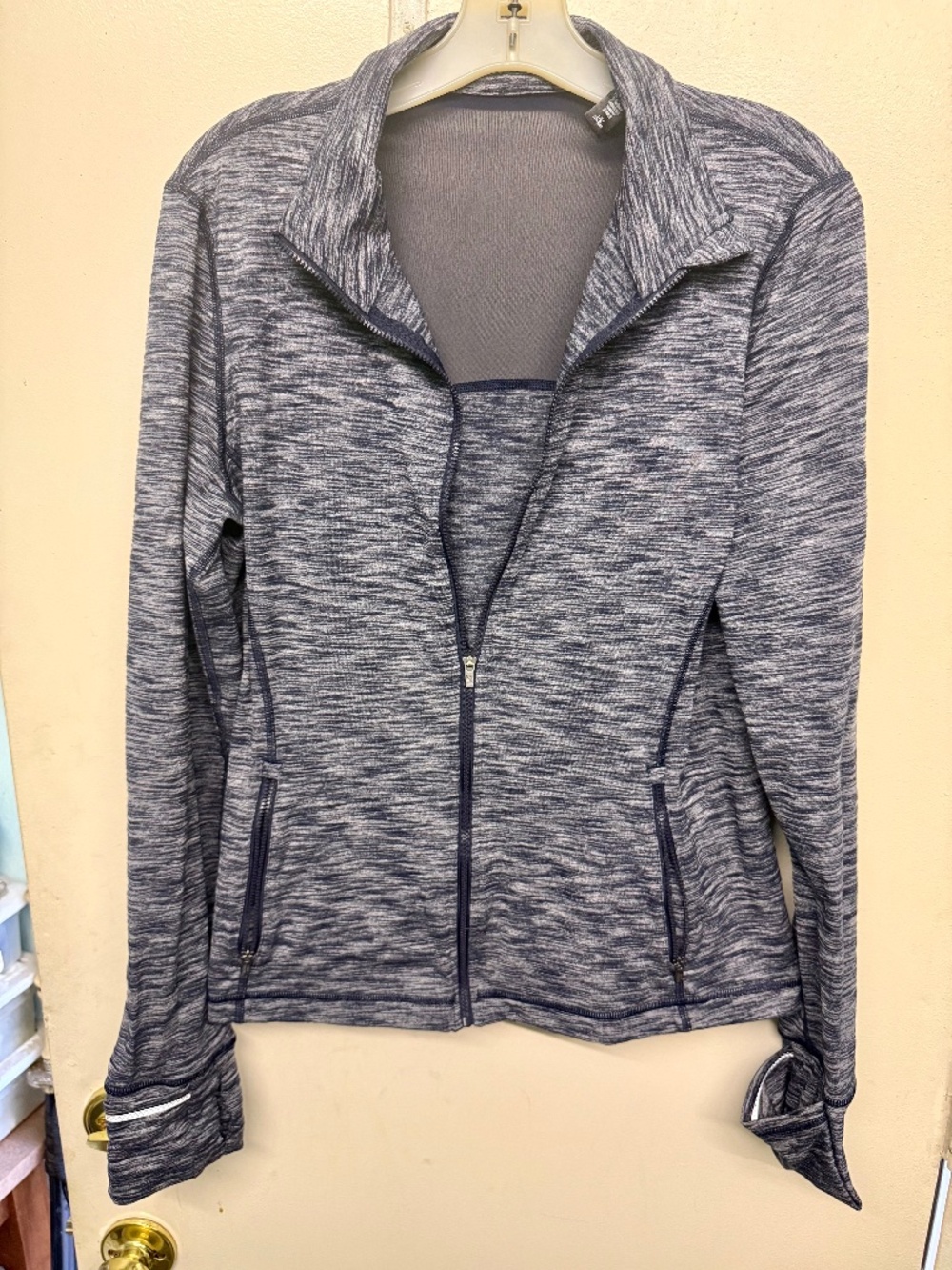Victoria's Secret Sport Dark Gray Performance Jacket with Navy Mesh Back